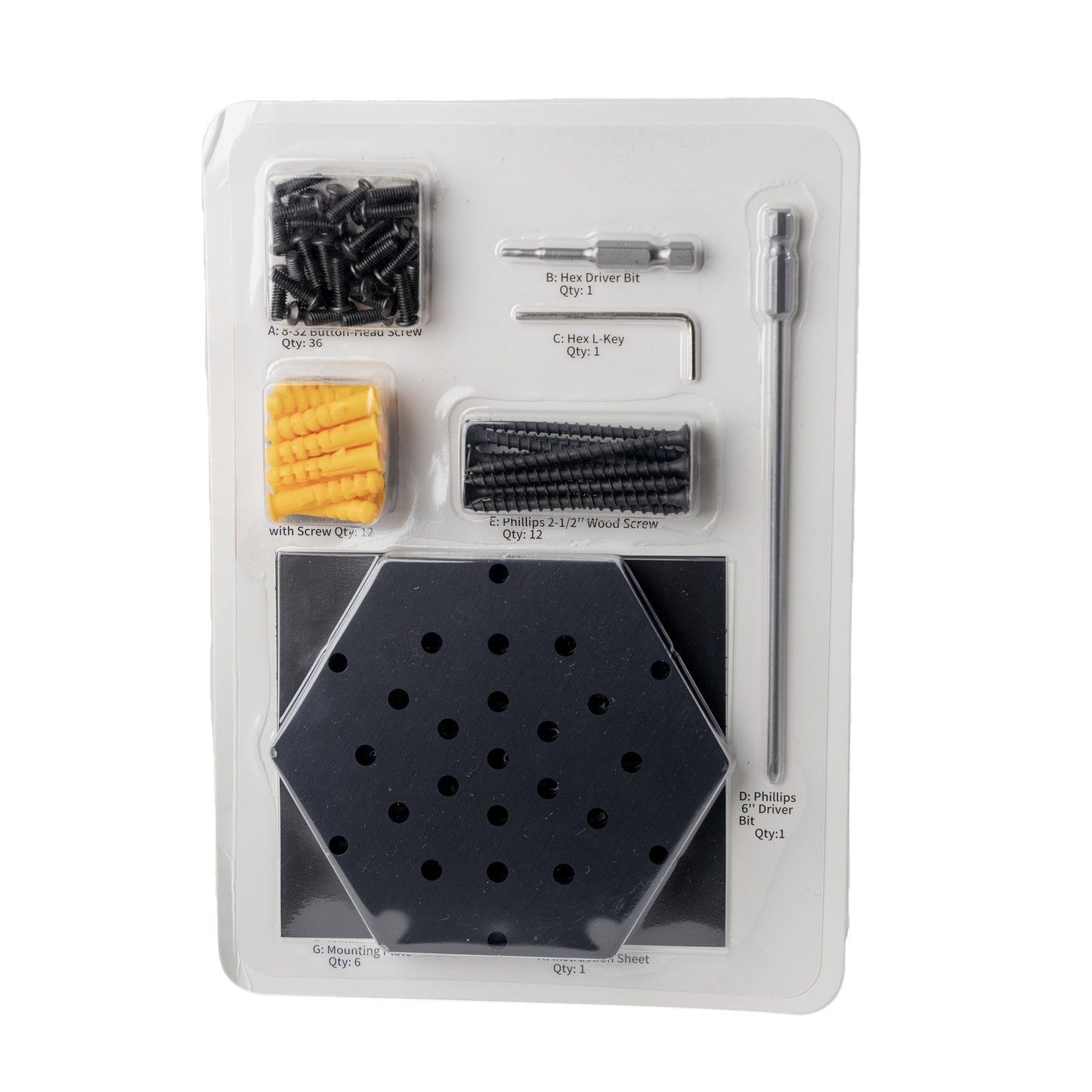 20-Cell Wall Mount Hardware